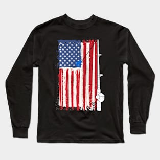 Fishing American Flag,American Flag. Long Sleeve T-Shirt